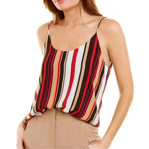 Anne Klein Womens Striped Cami Spaghetti Strap Tank Top Shirt NWT Size Medium